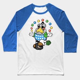 Farting Duck Clown Baseball T-Shirt